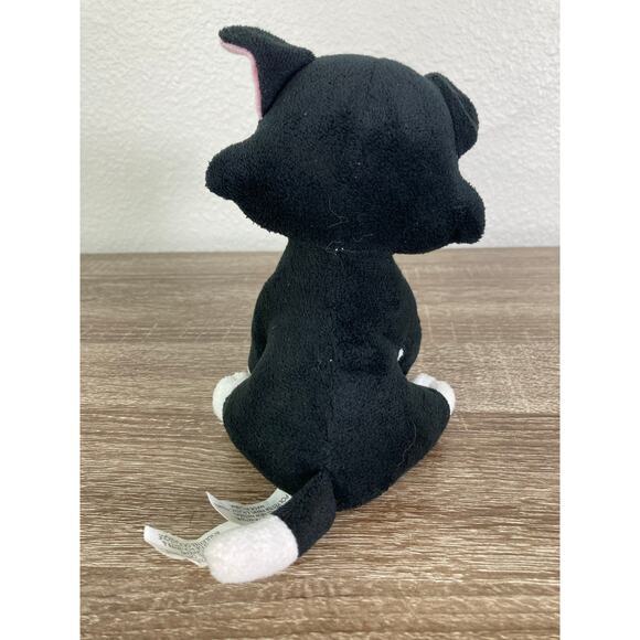 Disney Pinocchio Figaro Cat Plush Stuffed Animal 7" Black & White - Picture 4 of 10